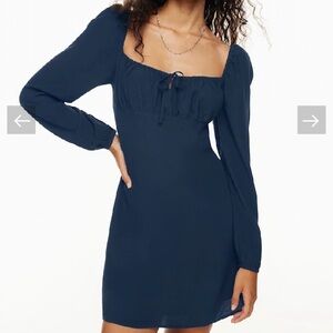 Sunday Best Navy Delilah Long Sleeve Mini Dress